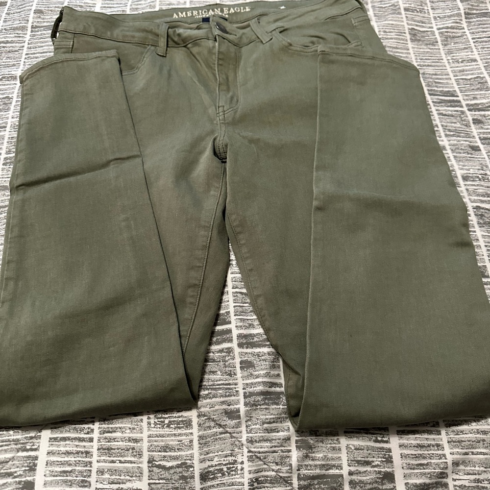 American Eagle Khaki Super Stretch Pants